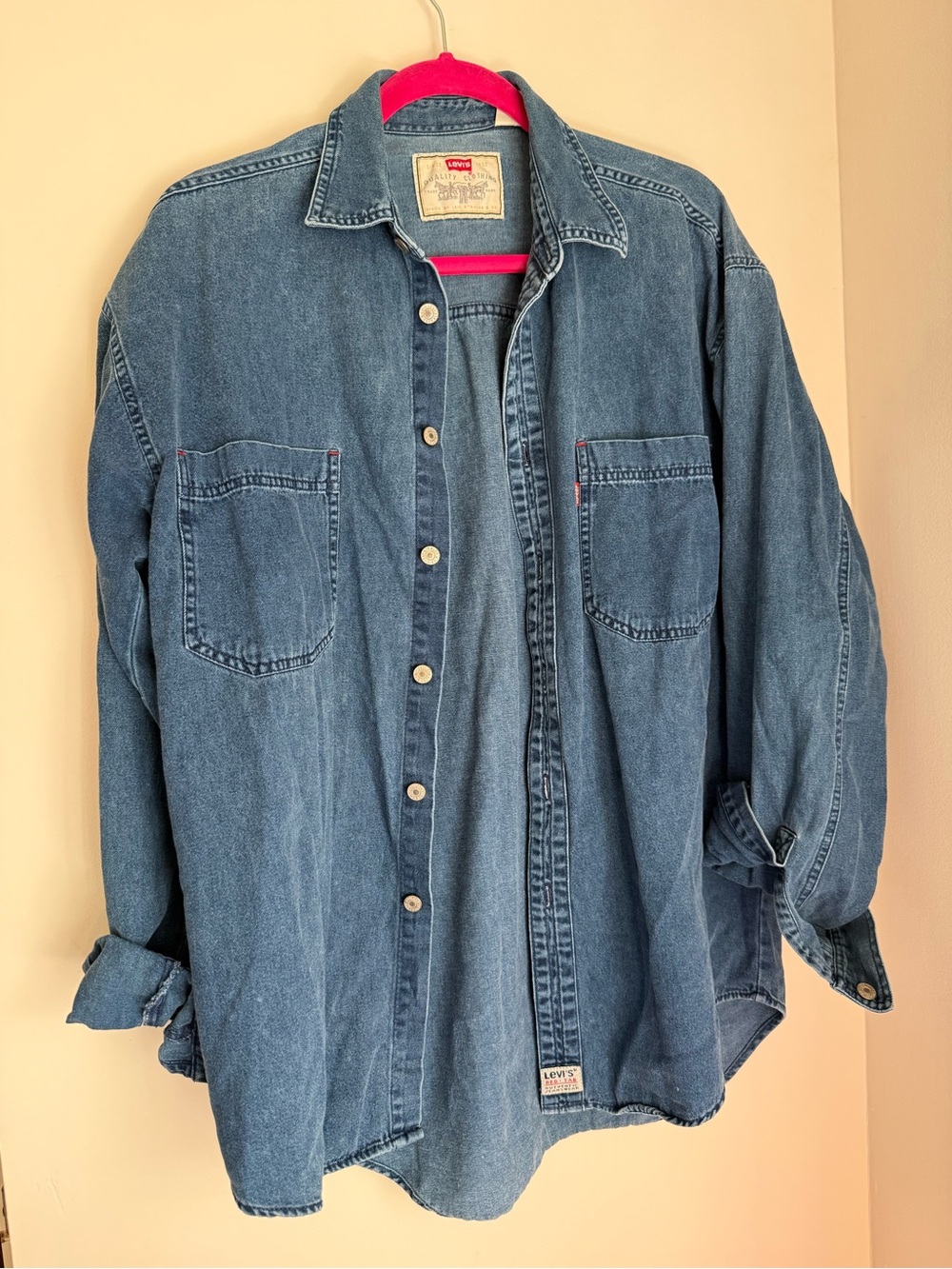 Vintage Levi's Red Label Blue Denim Button-Up Work Shirt